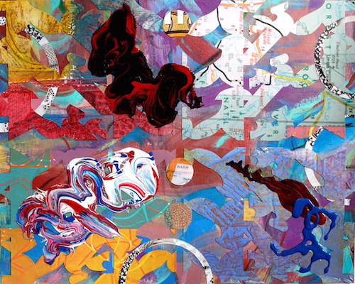 “Hidden In Plain Sight 1” Collage, 16” x 20" by artist Cecelia Feld. See her portfolio by visiting www.ArtsyShark.com