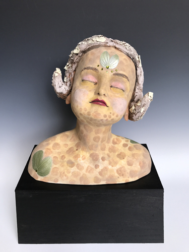 “Arias” Ceramic Sculpture, 10” x 14” x 7” by artist Edrian Thomidis. See her portfolio by visiting www.ArtsyShark.com