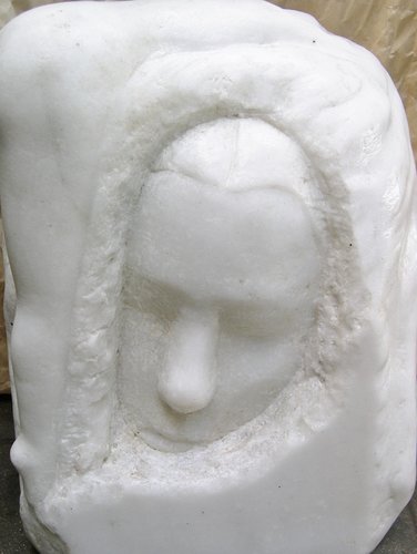 "Ondine" Vermont marble, 14” x 11” x 9” by Elizabeth Lind. See her artist feature at www.ArtsyShark.com