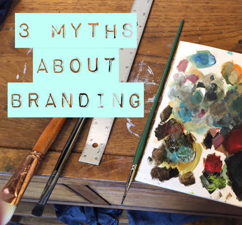 3 Myths About Branding. Read about it at www.ArtsyShark.com