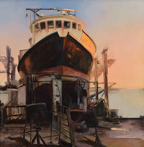 “Golden Nugget” Oil on Panel, 20” x 20” by artist Donna Lee Nyzio. See her portfolio by visiting www.ArtsyShark.com