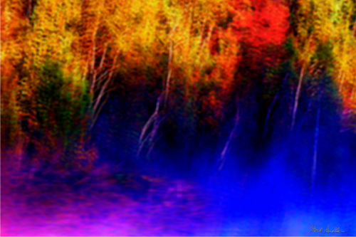 “Fall Trees on Muskegon River Morning” Digital Photography, 36” x 24” by artist Mark Goodhew. See his portfolio by visiting www.ArtsyShark.com