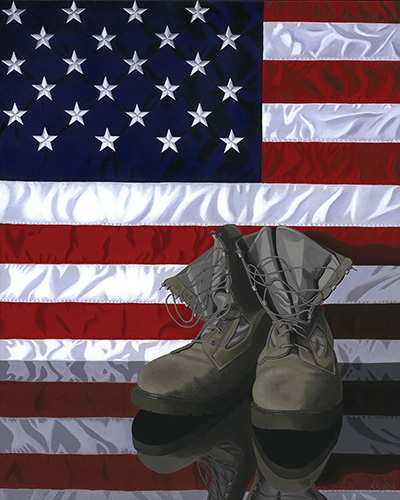 “For Liberty” Acrylic on Canvas, 24" x 30" by artist Alisha K. Ard. See her portfolio by visiting www.ArtsyShark.com