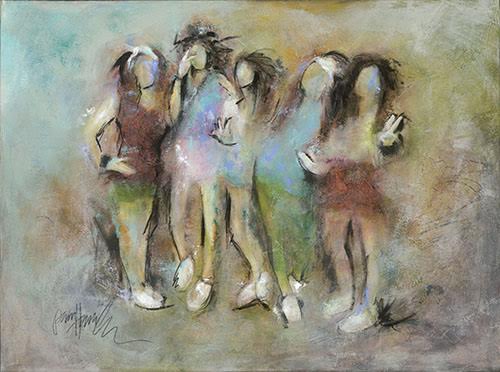 "Gang of Girls in Sneakers" by Pam Hamilton