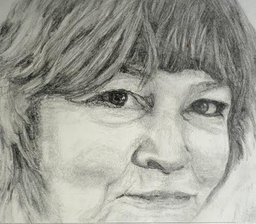 "Self Portrait" by Virginia Dupuis. See her portfolio by visiting www.ArtsyShark.com