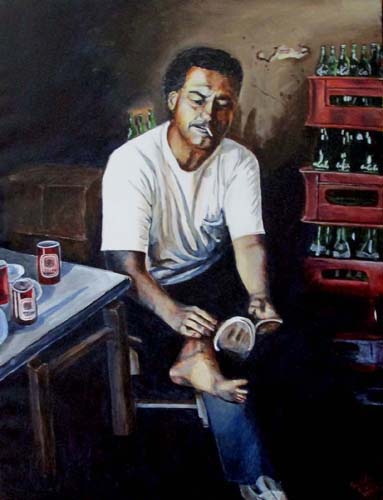 “Morning After” Acrylic on Canvas, 36” x 48” by artist SuZahn King. See her portfolio by visiting www.ArtsyShark.com