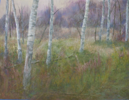 “Birch Ballet” Soft Pastel, 27” x 21” by artist Bob Palmerton. See his portfolio by visiting www.ArtsyShark.com