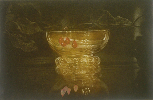 “Bittersweet II” Mezzotint, 9” x 6” by artist Jayne Reid Jackson. See her portfolio by visiting www.ArtsyShark.com