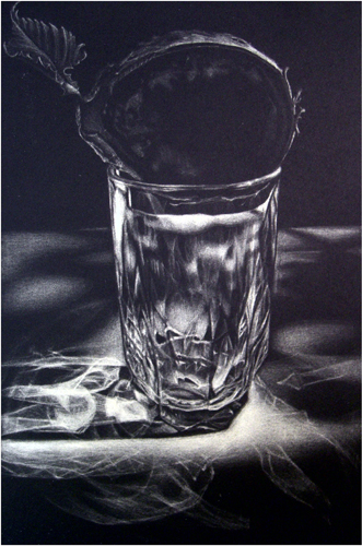 “The Unkindest Cut” Mezzotint, 6” x 9” by artist Jayne Reid Jackson. See her portfolio by visiting www.ArtsyShark.com