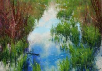 “Marsh Madness” Soft Pastel, 10” x 13” by artist Bob Palmerton. See his portfolio by visiting www.ArtsyShark.com