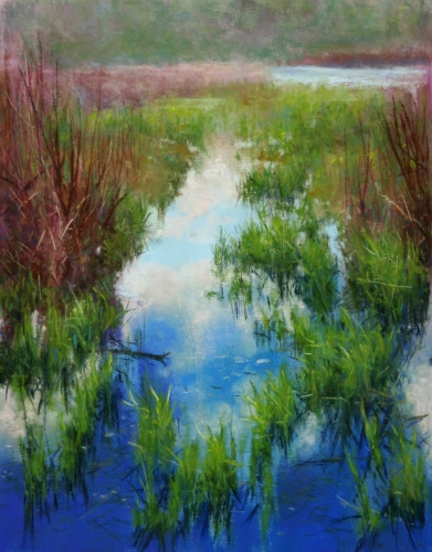 “Marsh Madness” Soft Pastel, 10” x 13” by artist Bob Palmerton. See his portfolio by visiting www.ArtsyShark.com