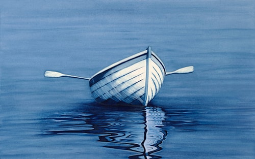 "Navy Blues" Water Color, 28” x 18” by artist Colleen Nash Becht. See her portfolio by visiting www.ArtsyShark.com