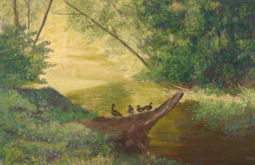 “Saline River Dip” Soft Pastel, 20” x 14” by artist Bob Palmerton. See his portfolio by visiting www.ArtsyShark.com