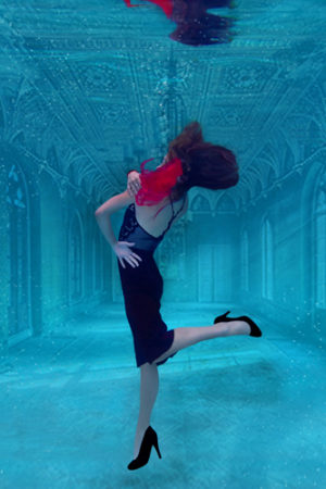 "Tango Time" Underwater Photographic Mixed Media Art-DyeSub Metal with Resin, 24" x 36" by artist Suzanne Barton. See her portfolio by visiting www.ArtsyShark.com