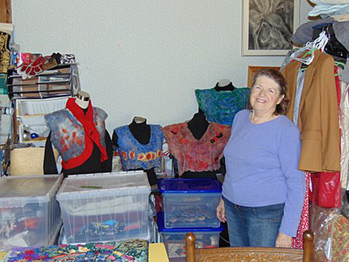 Fiber artist Valentine Bachmann. See her story at www.ArtsyShark.com