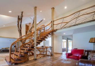 "The Tree House Stairway" by artist Aaron Laux. See his portfolio by visiting www.ArtsyShark.com
