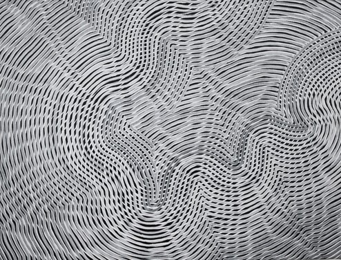 "Lines 109" Varnish on Canvas, 40cm x 30cm by artist Annette Mewes-Thoms. See her portfolio by visiting www.ArtsyShark.com
