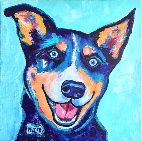 Dog Portrait by LeeAnn Ramey. See her portfolio by visiting www.ArtsyShark.com
