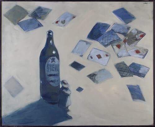 "The Gambler" Acrylic on Board, 170cm x 150cm by artist Tarek Montasser. See his portfolio by visiting www.ArtsyShark.com
