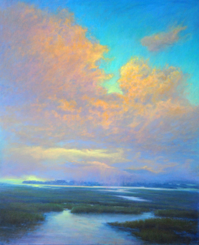 “To The Sea” Acrylic on Canvas, 30” x 40” by artist Ober-Rae Starr Livingstone. See his portfolio by visiting www.ArtsyShark.com