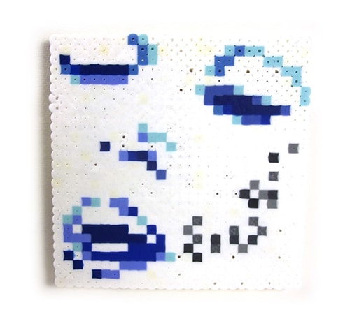 "Erotica" Fusible Beads, 5" x 5" by artist Victor-John Villaneuva. See his portfolio by visiting www.ArtsyShark.com