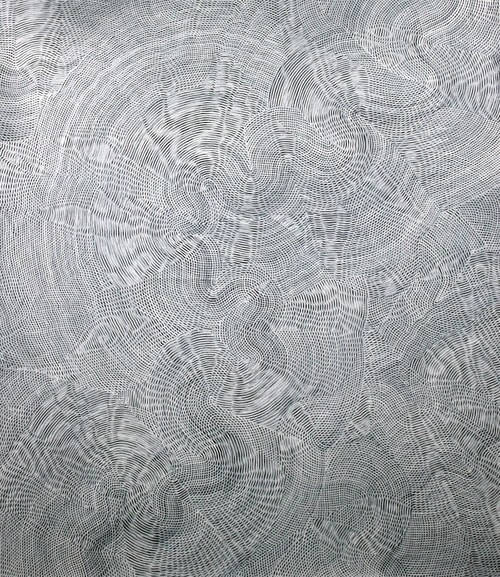"Lines G1" Varnish on Canvas, 140cm x 120.cm 