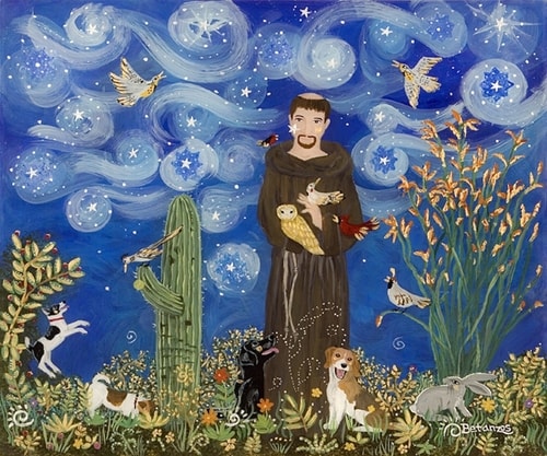 "St. Francis" by Sue Betanzos. See her portfolio by visiting www.ArtsyShark.com