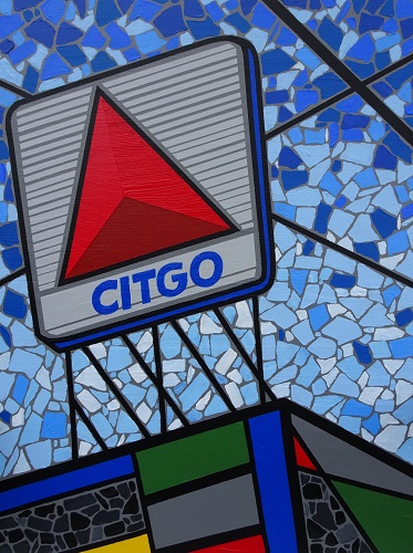 “Let’s Meet At The Citgo Sign Before The Sox Game” Acrylic on Canvas, 24” x 18” by artist Eddie Bruckner. See his portfolio by visiting www.ArtsyShark.com