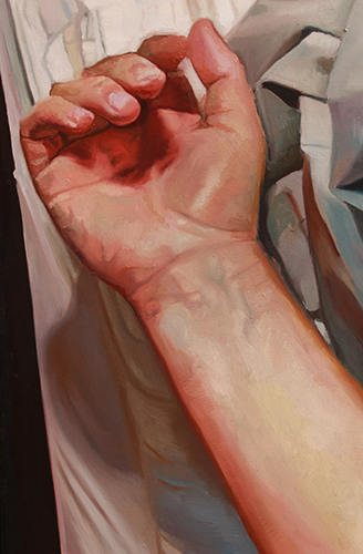 "Arm Crook" (Detail) Oil on Canvasby artist Ashley Cassens. See her portfolio by visiting www.ArtsyShark.com