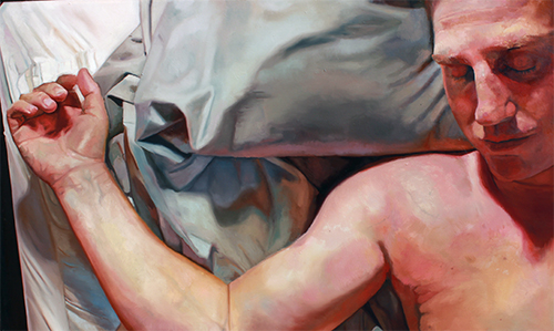 “Armcrook” Oil on Canvas, 57” x 34” by artist Ashley Cassens. See her portfolio by visiting www.ArtsyShark.com 