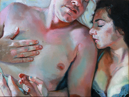 “Enfold” Oil on Canvas, 16” x 12” by artist Ashley Cassens. See her portfolio by visiting www.ArtsyShark.com