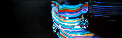 “Skinny Lumens” Oil on Canvas, 24” x 8”by artist Ashley Cassens. See her portfolio by visiting www.ArtsyShark.com
