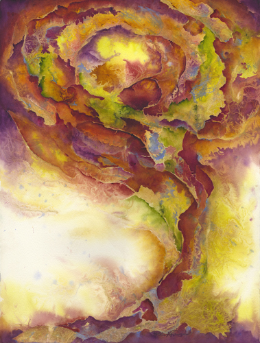“Whirlwind” Watercolor and Gouache, 22” x 30” by artist Patrice A. Felderspiel. See her portfolio by visiting www.ArtsyShark.com