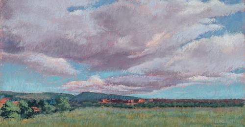 “Clouds” Pastel, 29” x 19” by artist Lynn Goldstein. See her portfolio by visiting www.ArtsyShark.com