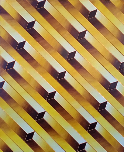“Impossible Gold” Acrylic on Canvas, 24” x 30” by artist Steve Paulsen. See his portfolio by visiting www.ArtsyShark.com