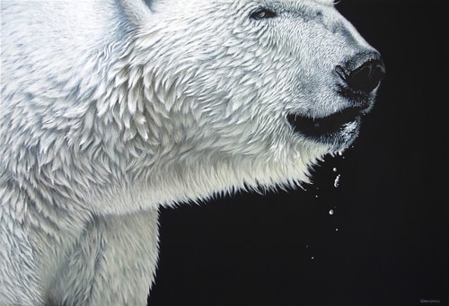 "Inuka" Acrylic on Canvas, 112cm x 76cm by artist Carla Grace. See her portfolio by visiting www.ArtsyShark.com