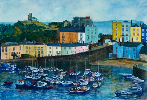 "Tenby, South Wales" by Matthew Evans. See this artist’s portfolio by visiting www.ArtsyShark.com.