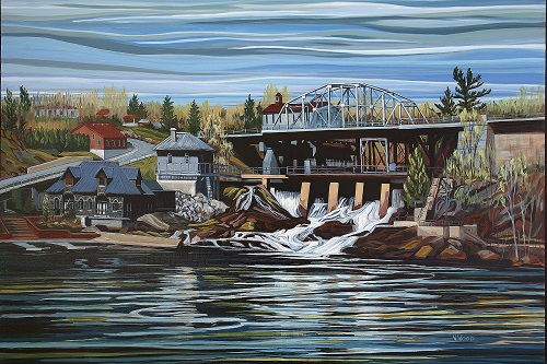 "Bracebridge Falls, Ontario, Canada" by Wendy Wood. See this artist’s portfolio by visiting www.ArtsyShark.com.