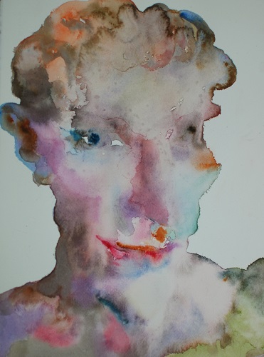 “Monologue #12” Watercolor on Paper, 11” x 14” (Photo courtesy of Jim Kempner Fine Art, New York) by artist Shanlin Ye. See her portfolio by visiting www.ArtsyShark.com