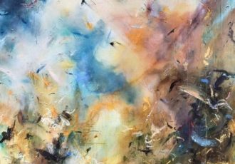 "Before" Oil on Canvas, 55" x 65" by artist Samantha Kaplan. See her portfolio by visiting www.ArtsyShark.com