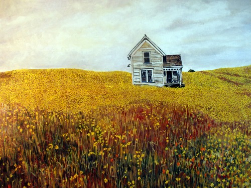 “Settling for the Country” Oil on Canvas, 24” x 18” by artist Ken Vrana. See his portfolio by visiting www.ArtsyShark.com