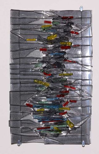 Wall Art, Fused Glass, 40cm x 60cm by artist Evgeniya Guneva. See her portfolio by visiting www.ArtsyShark.com