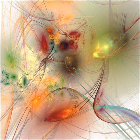 "Entangled" Computer Generated Fractal Image Printed on Aluminum, 24" x 24" by Denis Barry. See his portfolio by visiting www.ArtsyShark.com