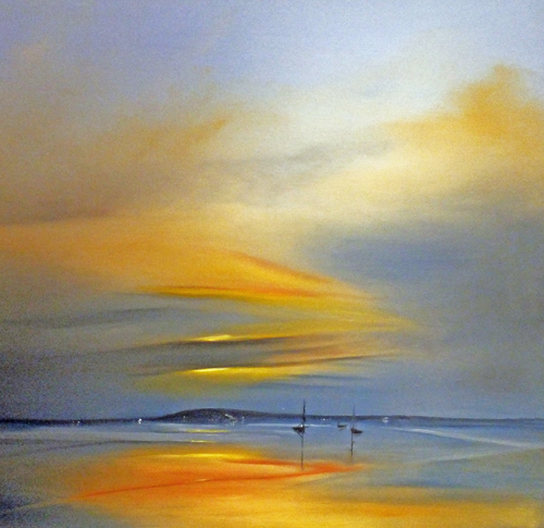 "Sandbanks at Twilight" Oil on Box Canvas, 24" x 28" by Elizabeth Williams. See her portfolio by visiting www.ArtsyShark.com