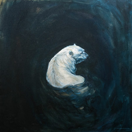 "Dark Water 1" oil painting by Christine Montague. Read about this artist at www.ArtsyShark.com