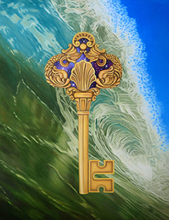 “The Key of Sea” Oil on Canvas, 20” x 26”by artist Sheila Kern. See her portfolio by visiting www.ArtsyShark.com 