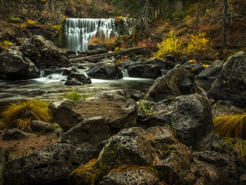 "Middle McCloud Falls" Photography, Various Sizes by artist Michele James. See her portfolio by visiting www.ArtsyShark.com