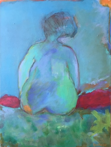 "Overlook 2" Acrylic and Charcoal, 18" x 24" by artist Robin Okun. See her portfolio by visiting www.ArtsyShark.com