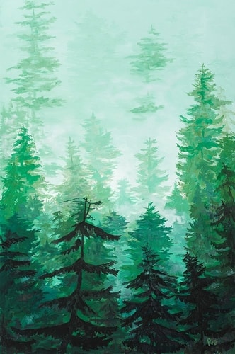 "Forest Mystic" Acrylic, 24" x 36" by Peter Van Giesen. See his portfolio by visiting www.ArtsyShark.com