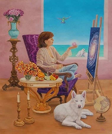 “Sheila's Vision” Oil on Canvas, 22” x 26”by artist Sheila Kern. See her portfolio by visiting www.ArtsyShark.com 
